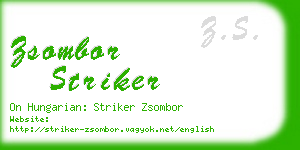 zsombor striker business card